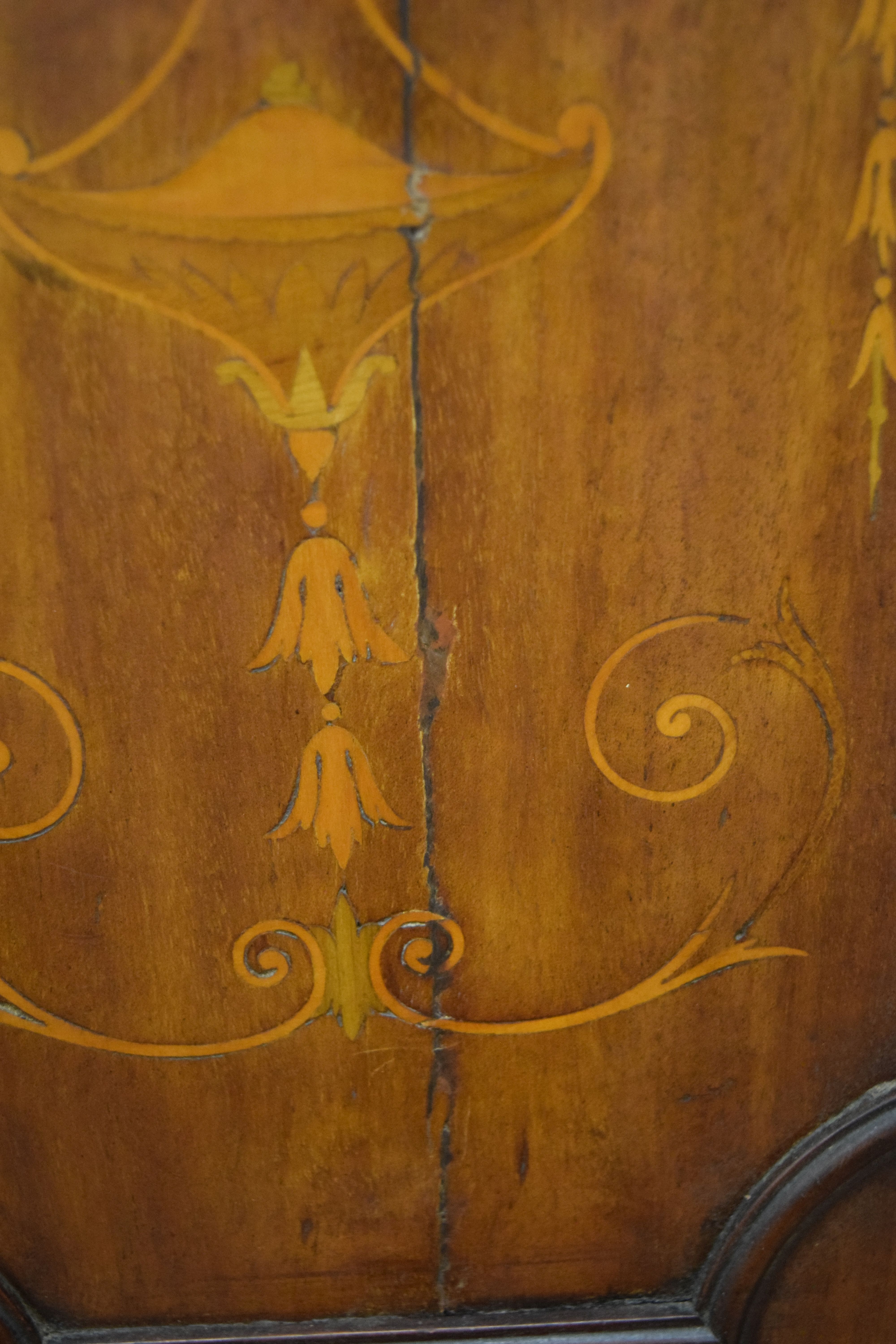 A late Victorian/Edwardian inlaid side cabinet. 60 cm wide. - Image 7 of 18