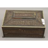 A 19th century Anglo-Indian writing box. 31.5 cm wide.