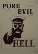 PURE EVIL (CHARLES UZZELL-EDWARDS) (born 1968) British (AR), War is Hell, print,