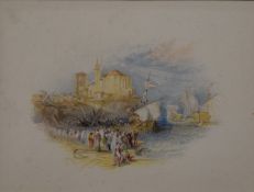 Four coloured prints After J M W TURNER, printed and published by George Rowney and Co,