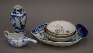 A small quantity of ceramics, including 18th century Chinese.
