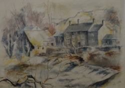 JOHN COOPER (19th/20th century) British, Yorkshire Cottages, watercolour and pencil,