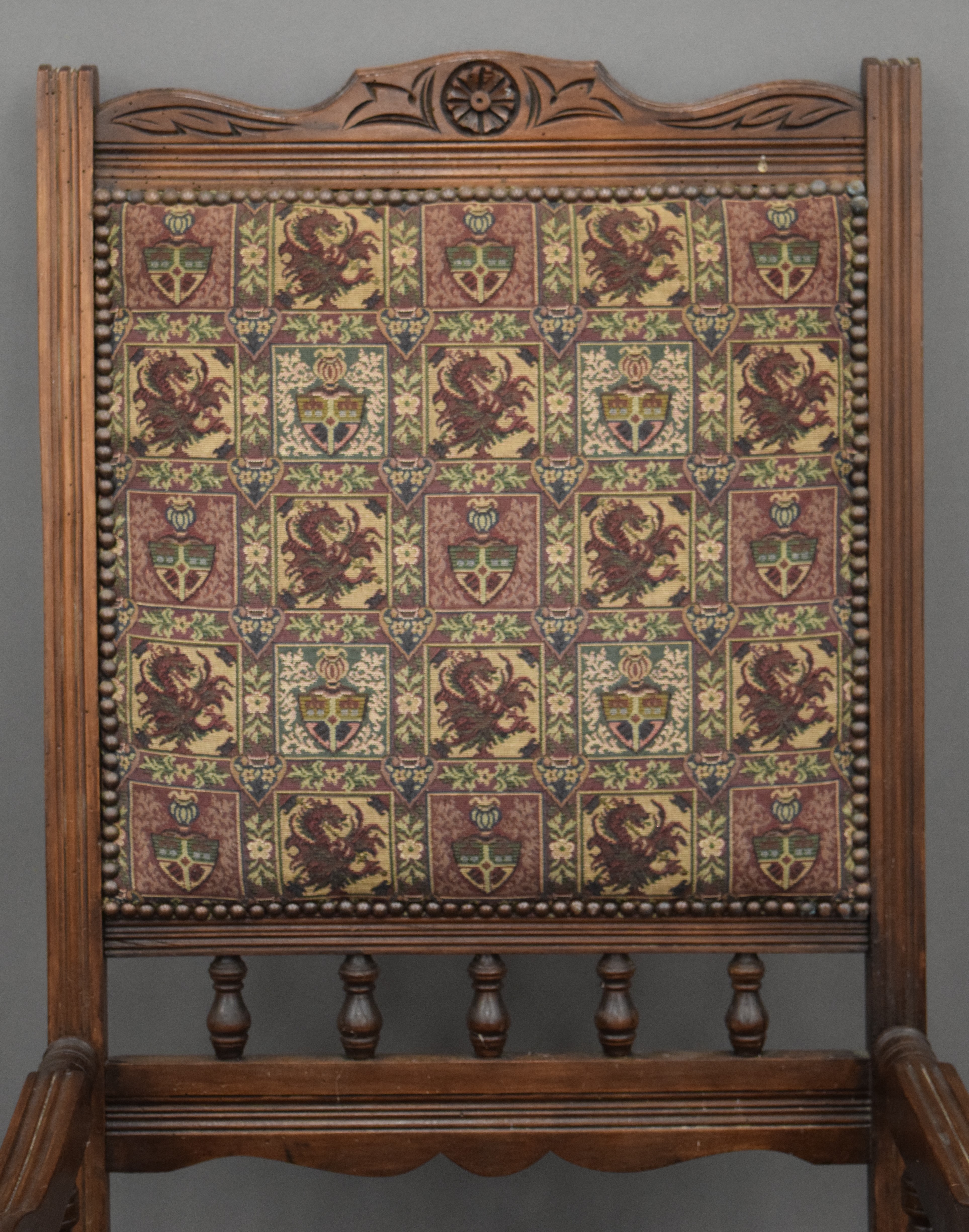 A Victorian walnut rocking chair. 54 cm wide. - Image 3 of 9