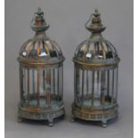 A pair of lanterns. 52 cm high.