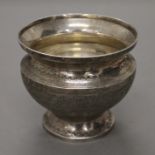 An Indian unmarked white metal bowl. 9.5 cm high. 329.4 grammes.