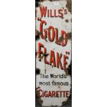 An original Wills's Gold Flake enamel advertising sign. 91 cm high.