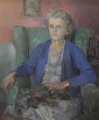 OLIVER CAMPION (born 1928), Portrait of the Artist's Mother, oil on canvas, framed. 60 x 73 cm.