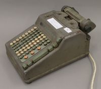 A vintage calculating machine.
