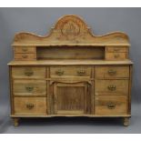 A Victorian pine dresser. 165 cm long.