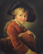 A print of a Young Girl, housed in a gilt frame. 38.5 x 43 cm overall.