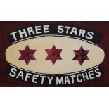Three Star Safety Matches, oil on board, unframed. 43 x 26.5 cm.