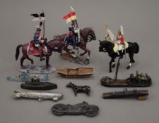 A small quantity of die cast and other models, including a John Hill & Co Johillco motorbike.