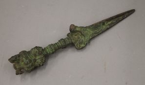 An Eastern phurba. 28 cm long.