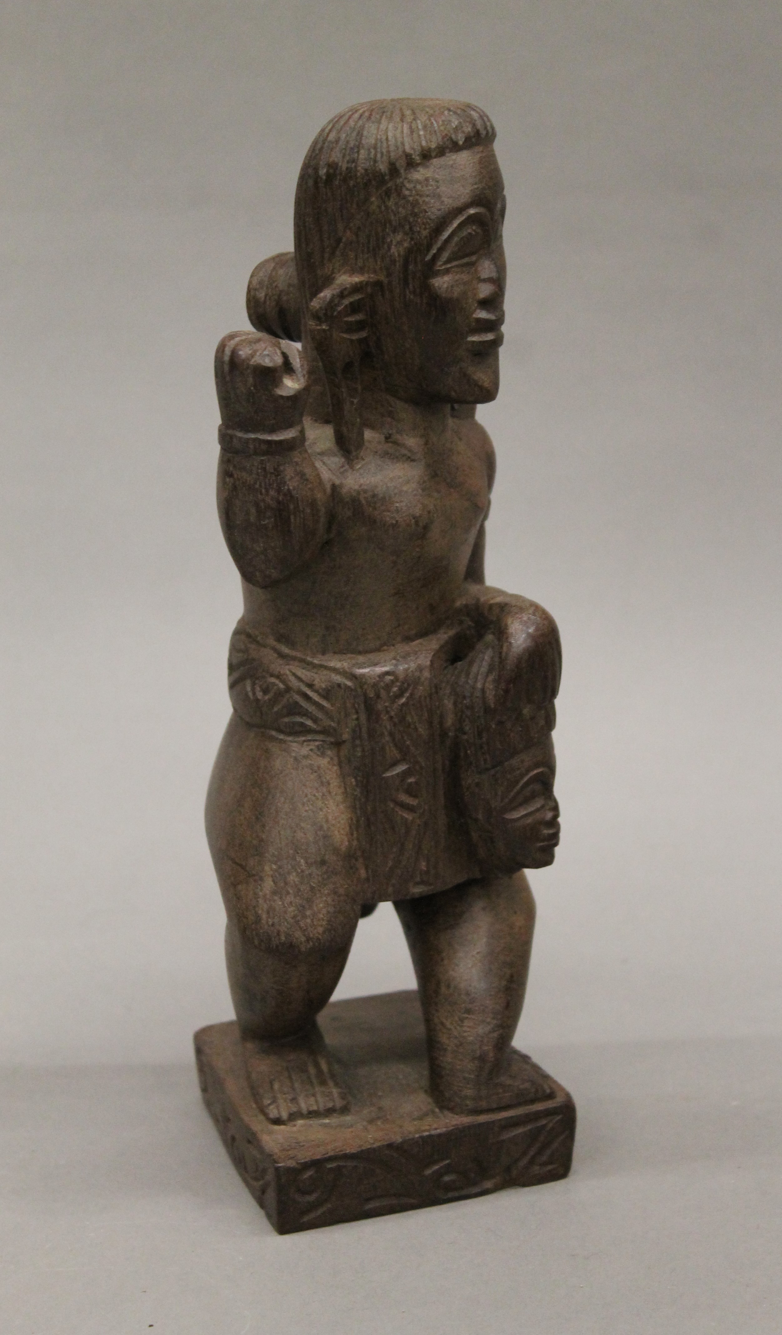 Two tribal carvings. The largest 31 cm high. - Image 3 of 7