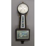 An American eight-day banjo clock. 87 cm high.