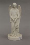 A Minton Parian model of an angel. 31.5 cm high.