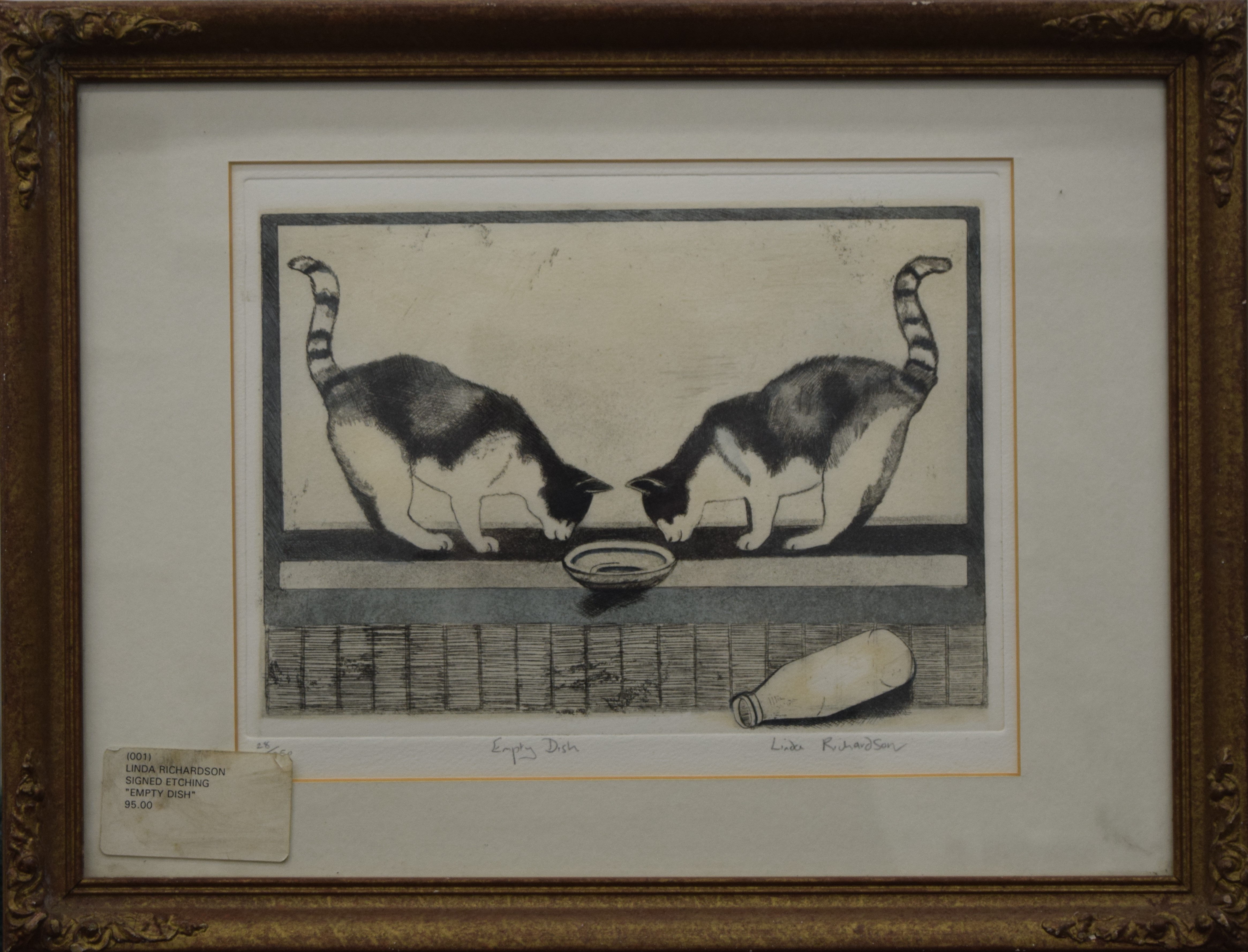 LINDA RICHARDSON, 'Empty Dish', etching, signed, titled and numbered 28/250 to margin, - Image 2 of 3