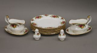 A quantity of Royal Albert Old Country Rose dinner and tea wares.