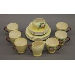 A Carltonware tea set.