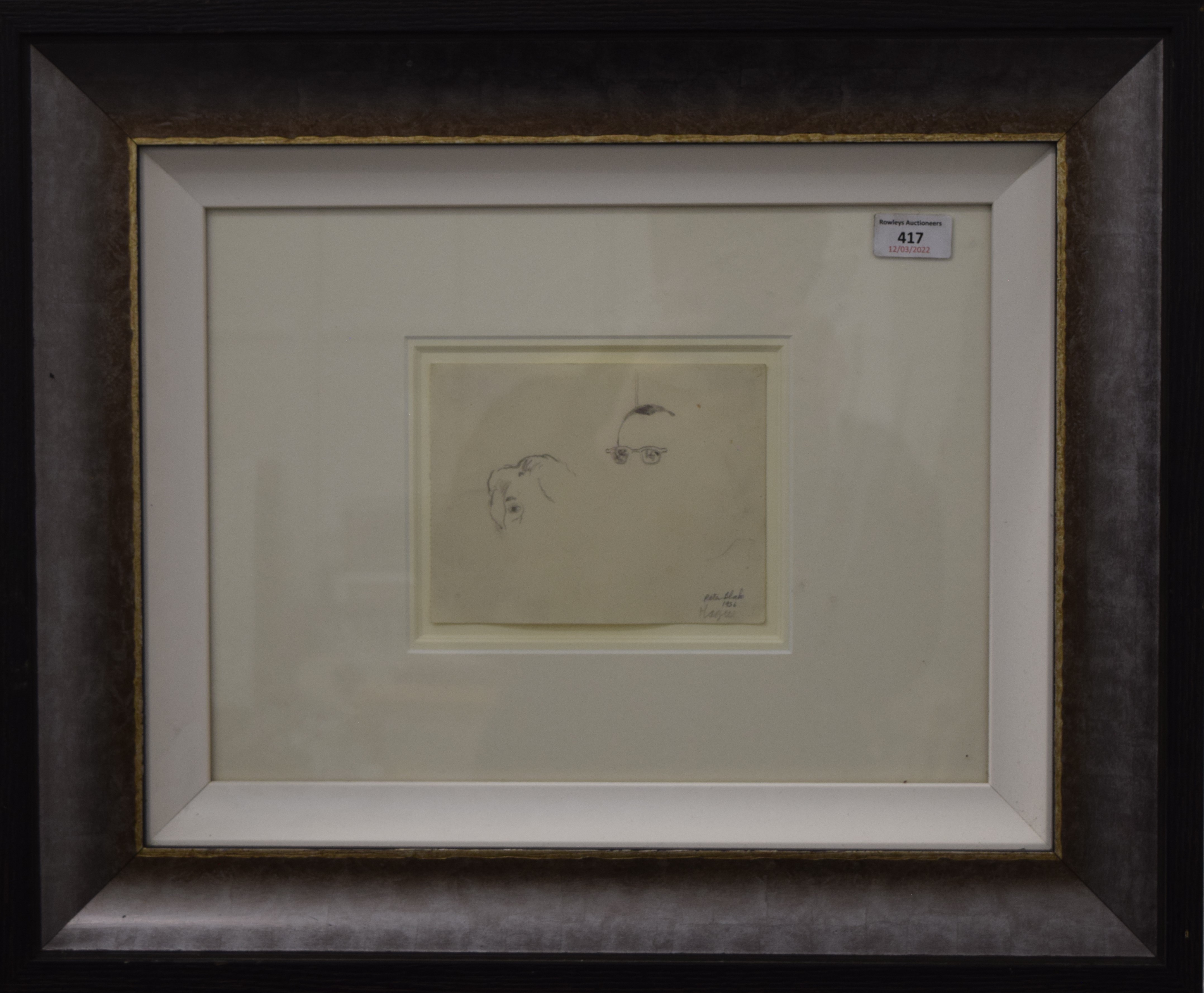 PETER BLAKE (born 1932) British, Hague, pencil sketch on paper, signed and dated 1956, - Image 2 of 3