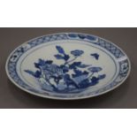 A 19th century Chinese blue and white porcelain dish. 29 cm diameter.
