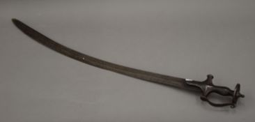 An 18th/19th century Indo-Persian Tulwar. 86 cm long.