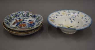 A quantity of 18th/19th century English and Dutch Delft pottery.