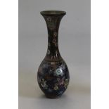 A small cloisonne vase. 17 cm high.