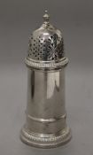A silver sugar caster. 16 cm high. 6.2 troy ounces.