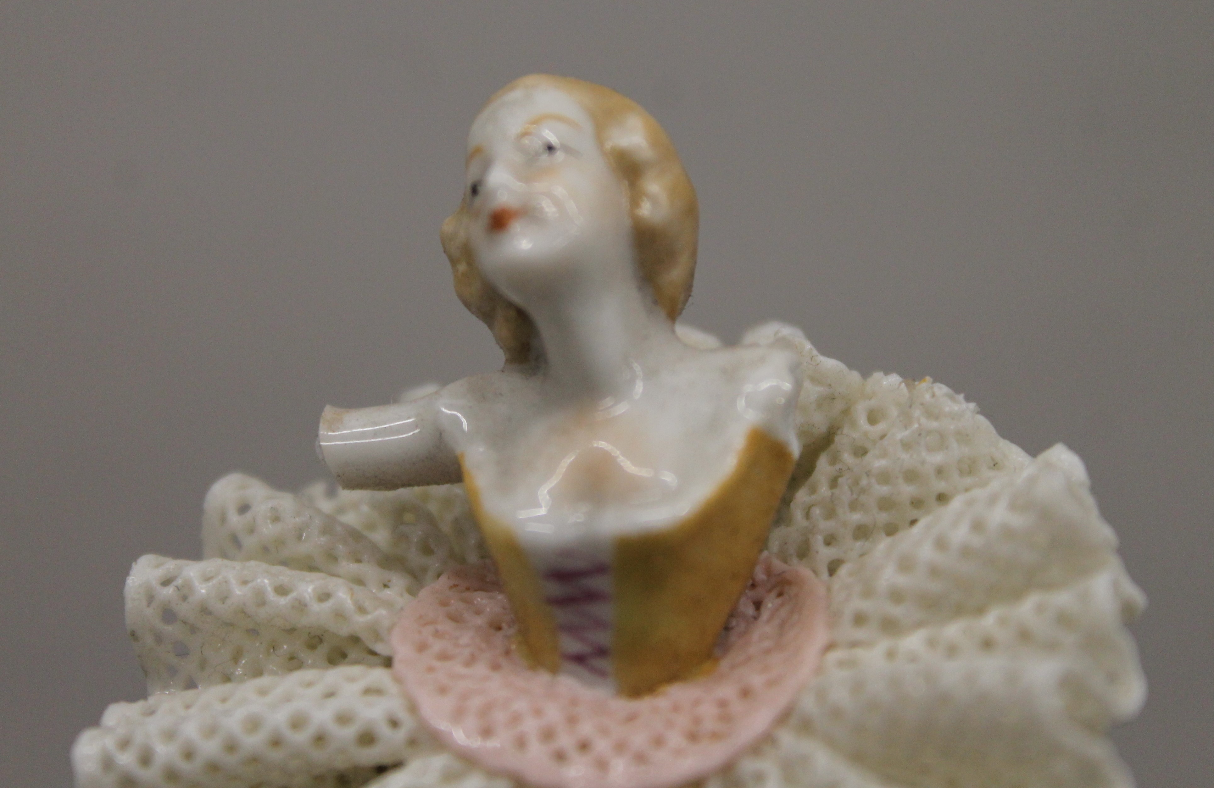 Eight Continental porcelain figurines, including Weiss. - Image 6 of 21
