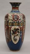 A large cloisonne vase. 46.5 cm high.