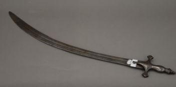 An 18th/19th century Indo-Persian Tulwar. 82.5 cm long.