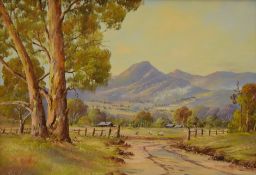 H A G HEERINGS (Australian), Farm Scene, oil on board, framed. 35 x 24 cm.