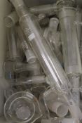 A quantity of vintage laboratory glass.