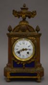 A 19th century French ormolu clock, the reverse stamped for Japy Freres. 32 cm high.