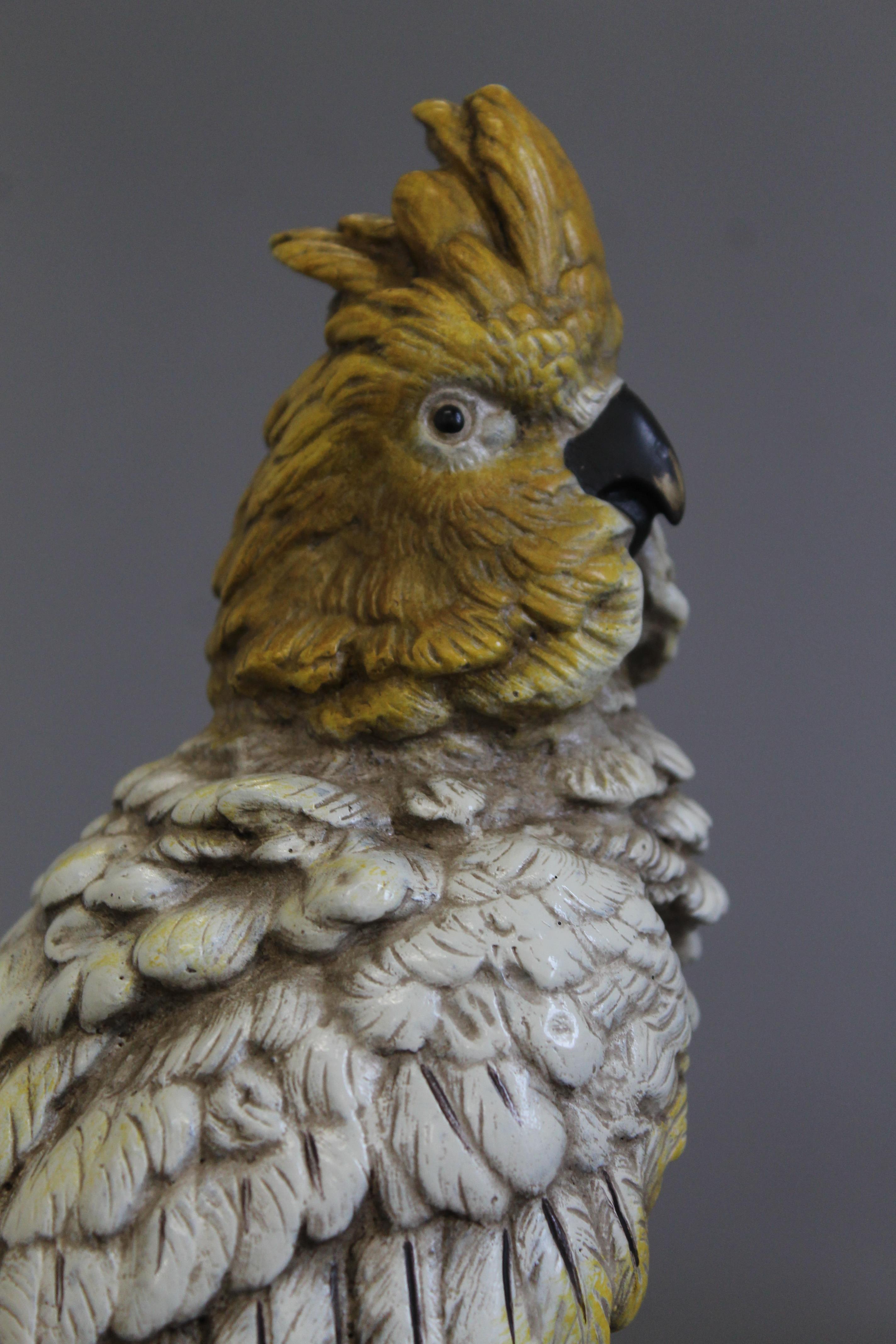 A cold painted bronze model of a parrot. 30 cm high. - Image 4 of 4