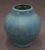 A Van Briggle (USA) Ming glaze Art Nouveau vase. 25.5 cm high.