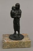 A bronze sculpture by Siggy Puchta, limited edition (original label to underside). 12 cm high.