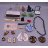 A quantity of miscellaneous items, including Chinese carvings, etc.