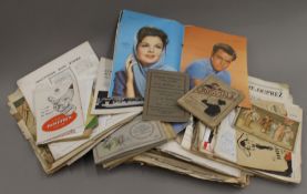 A quantity of vintage theatre memorabilia.