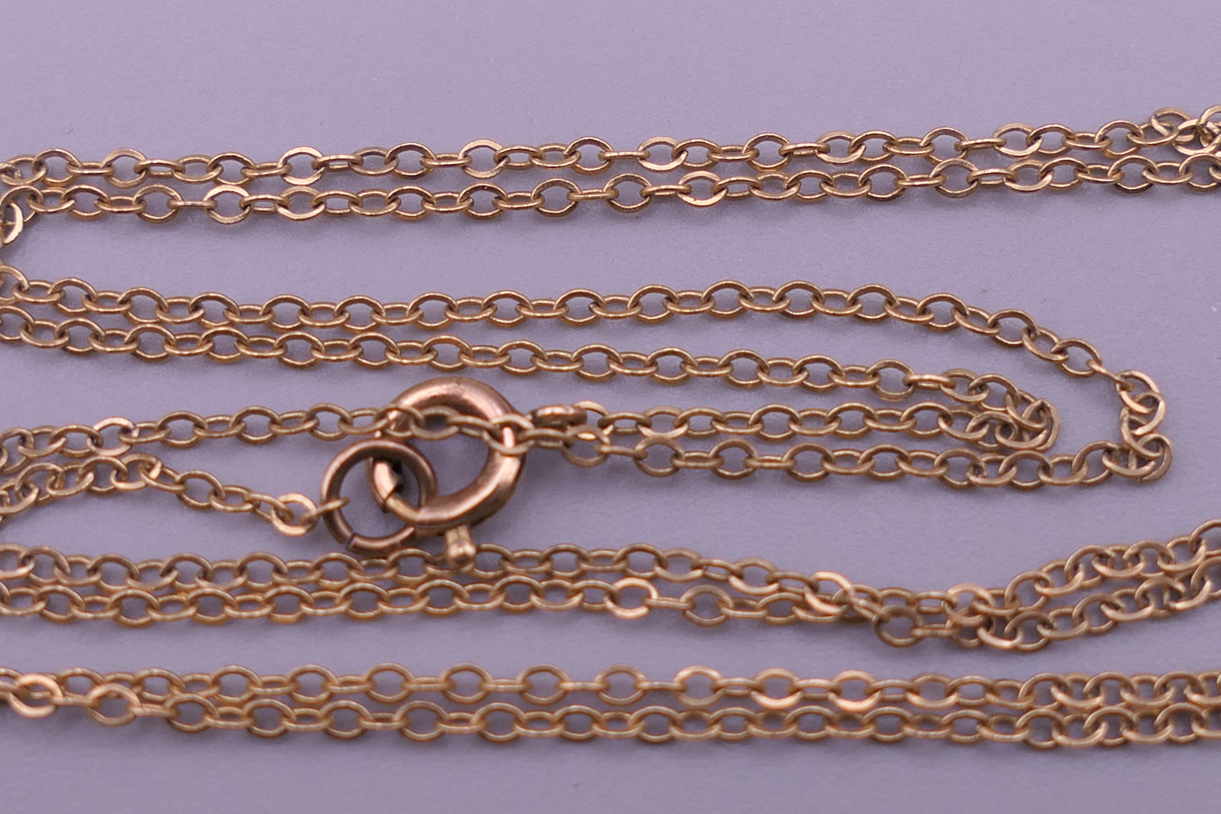 A 9 ct gold and opal pendant on chain. The pendant 2 cm high. 2.8 grammes total weight. - Image 7 of 7