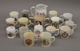 A quantity of Coronation mugs.