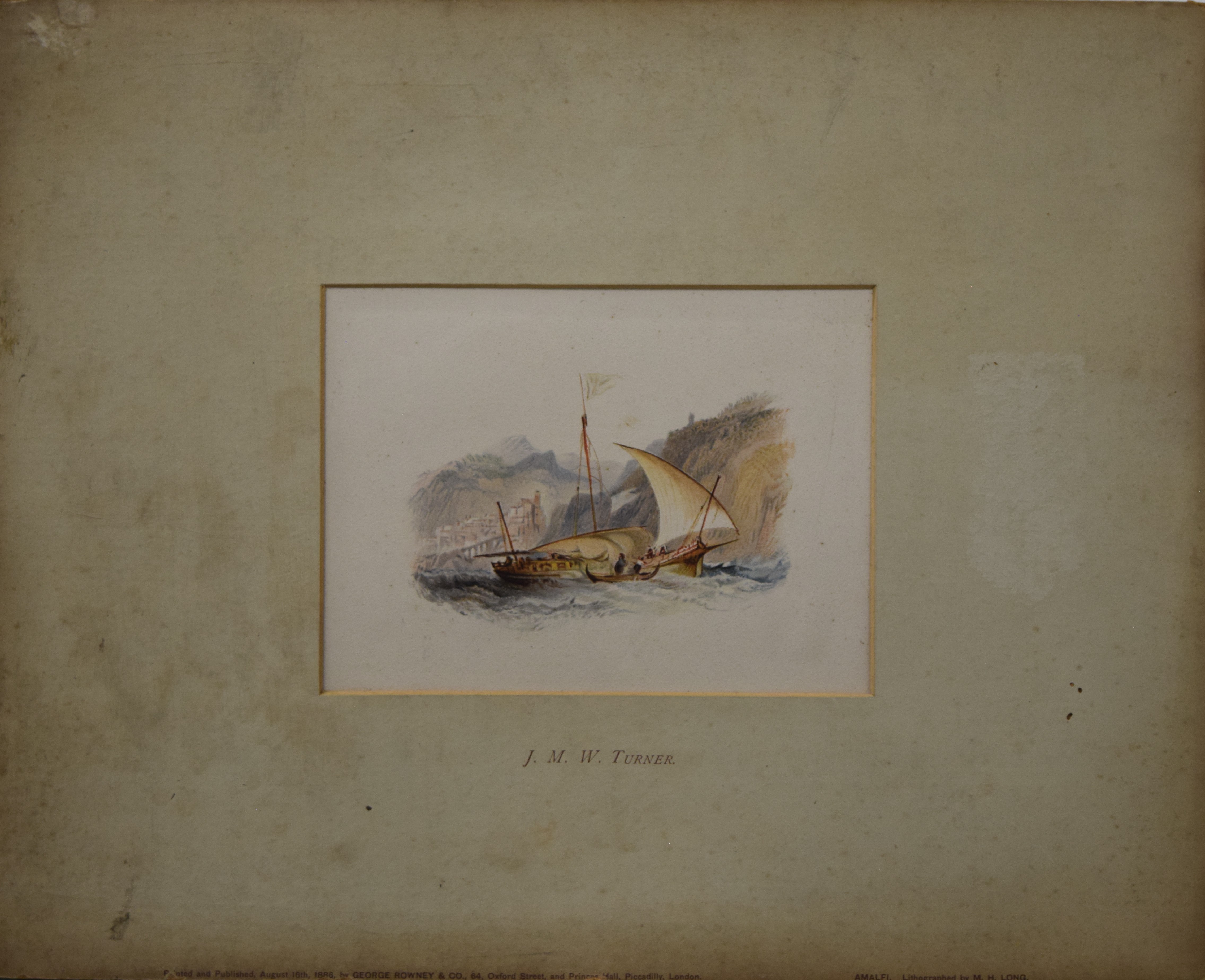 Four coloured prints After J M W TURNER, printed and published by George Rowney and Co, - Image 6 of 8