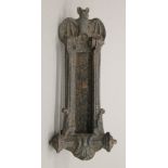 An A Kenrick and Sons cast iron letter box/knocker. 24 cm high.