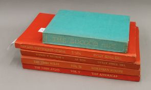 Four volumes of The Times Atlas (Vol.I, Vol. III, Vol. IV and Vol.