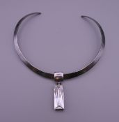 A French silver necklace.