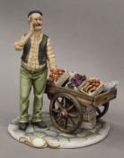 A collection of various Capodimonte porcelain models, etc.