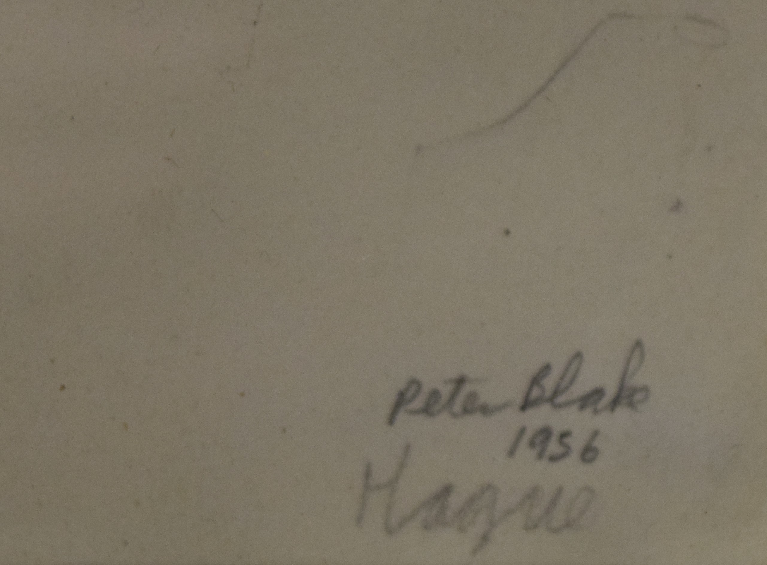 PETER BLAKE (born 1932) British, Hague, pencil sketch on paper, signed and dated 1956, - Image 3 of 3