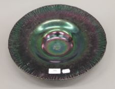 A large Art glass dish. 35 cm diameter.