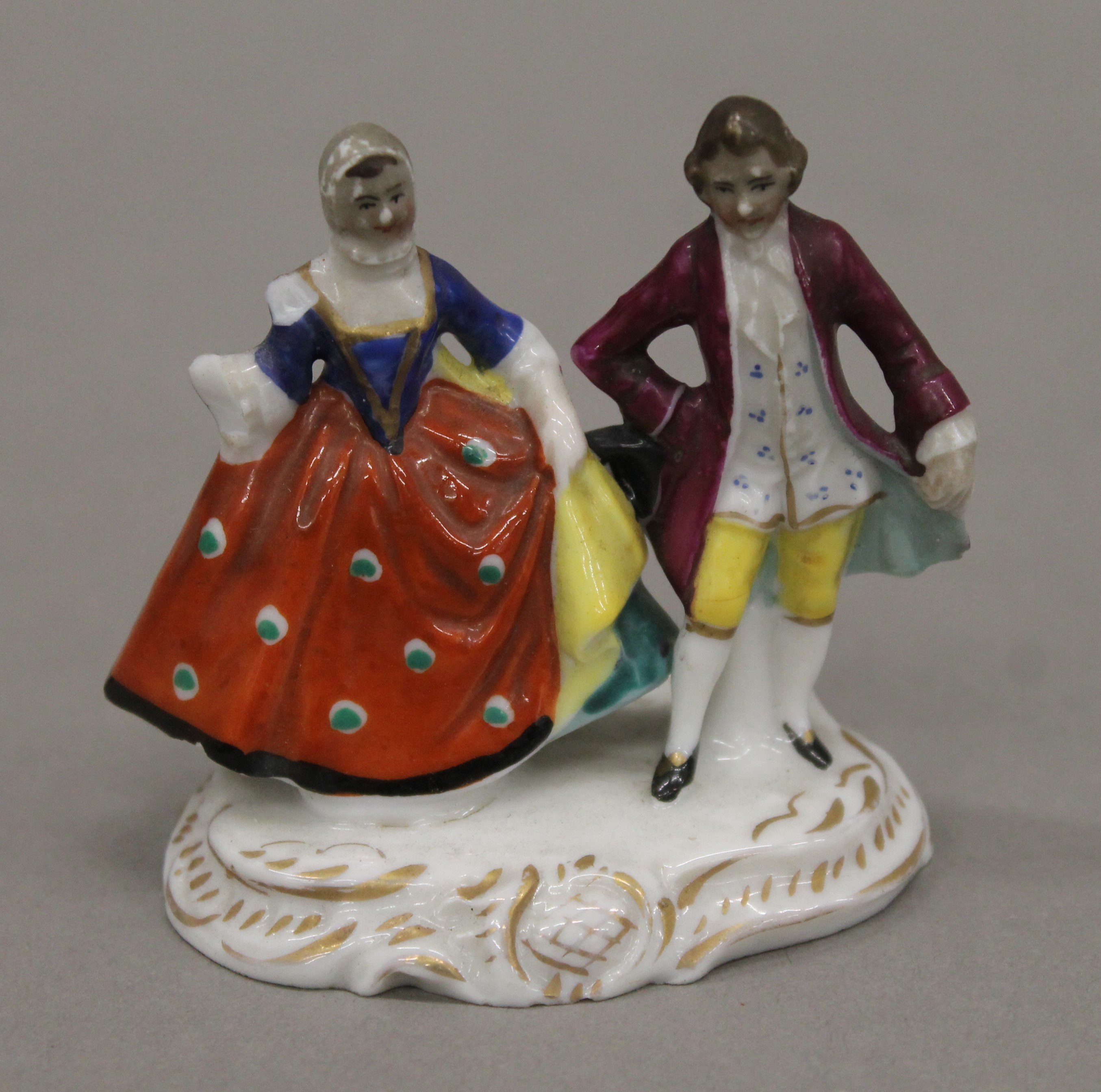 Eight Continental porcelain figurines, including Weiss. - Image 15 of 21